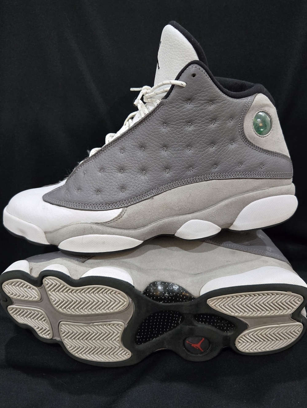 Air Jordan 13 Retro Grey White Basketball Sneakers